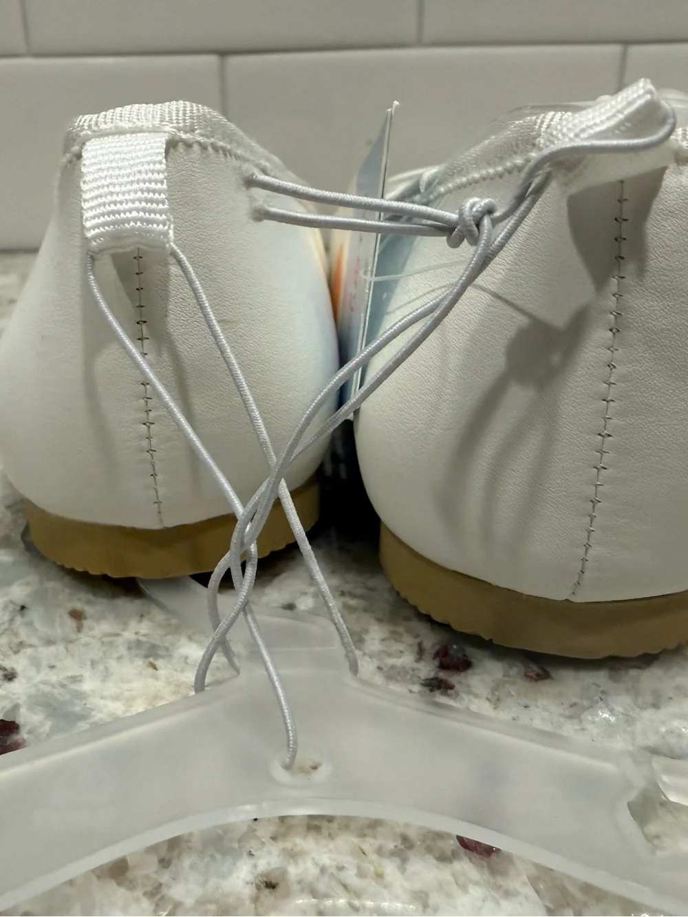 Cat & Jack White Ballet Flats with Bow NWT - Picture 5 of 9